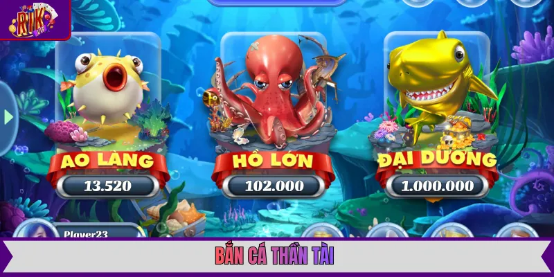 Bắn cá thần tài với những thỏi vàng lấp lánh và hiệu ứng nổ hũ rực rỡ khắp màn hình