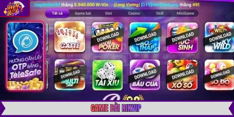 Game bài Rikvip với giao diện bàn chơi Tiến lên miền Nam đầy kịch tính và đẳng cấp
