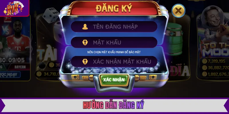 Hướng dẫn đăng ký với giao diện đăng ký tài khoản hiện đại, sang trọng và bắt mắt