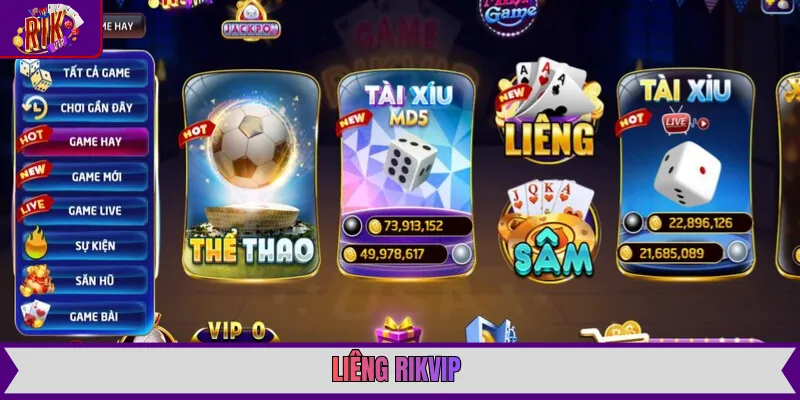 Liêng Rikvip với giao diện bàn chơi tối giản, tập trung vào những nút Tố và Theo đầy uy lực
