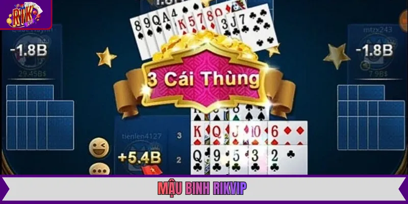 Mậu binh Rikvip với giao diện 13 lá bài rực rỡ và những quyết định xếp bài đầy cân não